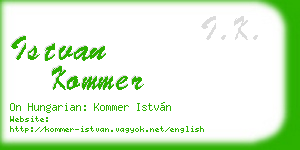 istvan kommer business card
